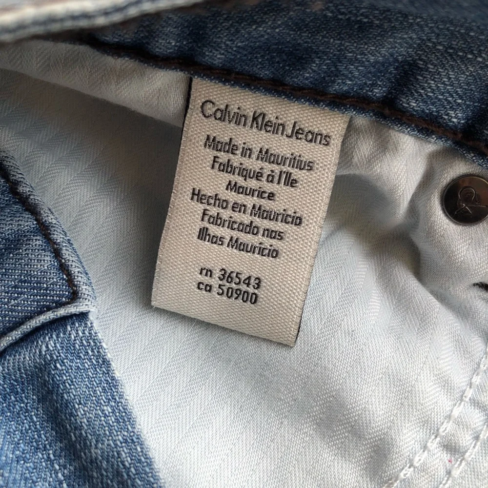 Calvin Klein Jeans Straight-Leg Regular-Fit Blue Denim Jeans Pants Men’s Size 38